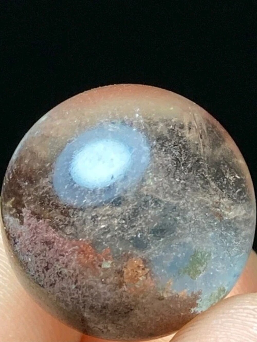 ❤️New! STUNNING HG Garden Quartz (lodolite) Small Sphere-Offers Okay-STUNNING!❤️